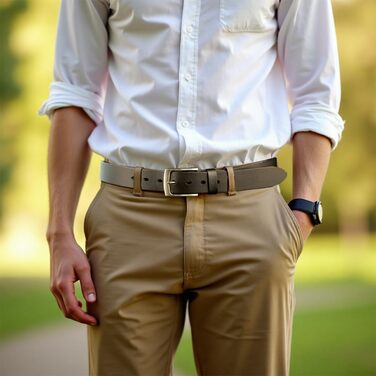 Чоловічий шкіряний ремінь BELTER 38 мм, чорний. Джинсовий ремінь з подарунковою коробкою, розмір L (32W-35W, 105 см)