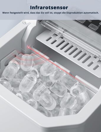 Професійний виробник льоду 12 кг/24 год. Ice Maker 1.5 л, швидкість виробництва 6-13 хв.