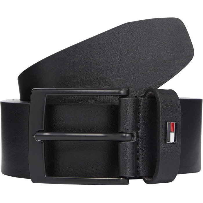 Чоловічий шкіряний ремінь Tommy Hilfiger 140 Black, чорний