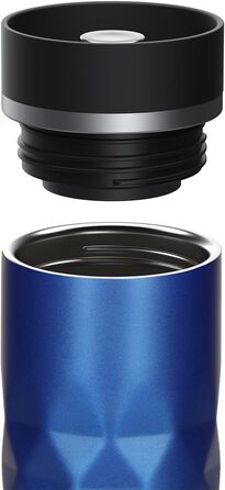Термокружка Diamond з нержавіючої сталі 450 мл, з кнопкою, витримує гарячі та холодні напої, без BPA, вишуканий блиск (Ультрамарин)