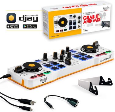 DJ контролер Hercules DJControl Mix - бездротовий Bluetooth контролер для смартфонів, djay App, 2 деки