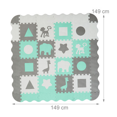 Relaxdays Puzzle Mat with Border