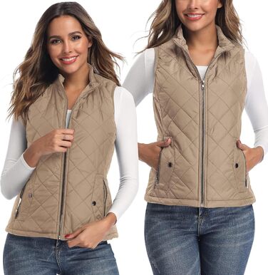 Жіноча степкова жилетка Steppweste S F12# Khaki: тепла, легка, для осені/зими