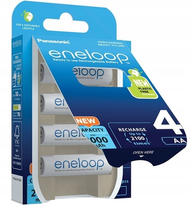 Зарядний пристрій для акумуляторів AAA AA + 4 акумулятори Eneloop 2000mAh