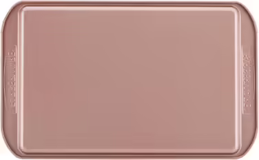 Farberware Nonstick Bakeware, Nonstick Cookie Sheet/Baking Sheet - 10 Inch x 15 Inch, Rose Gold Red