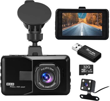 Відеореєстратор Podazz Dashcam Auto – передня та задня камери, 3