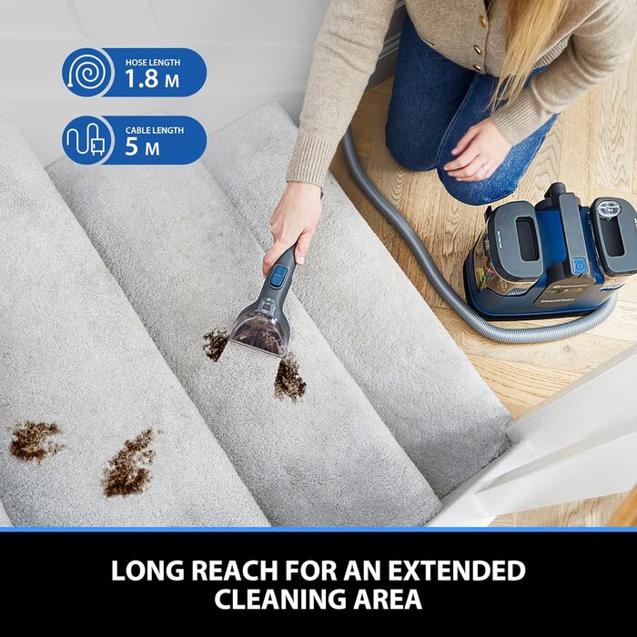 Vacmaster SCC1201H: Мийний пилосос 500W для килимів, м'яких меблів та авто. Очищувач плям на диванах та килимах