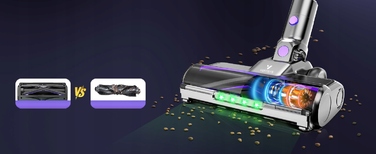 Акумуляторний вертикальний пилосос Vortisys G20 Lite, 500 Вт, 60 хв роботи, 1,1 л, HEPA-фільтр