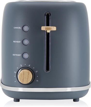 Тостер Briebe Nordic Set з водоваркою 1.7л, 2 відділення, 6 режимів підсмажування, сірий, BPA-free