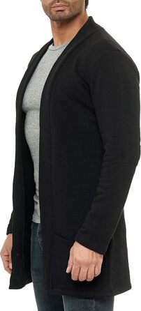 Кардиган чоловічий Redbridge, куртка-світшот, сако, довгий крій (XXL, чорний)