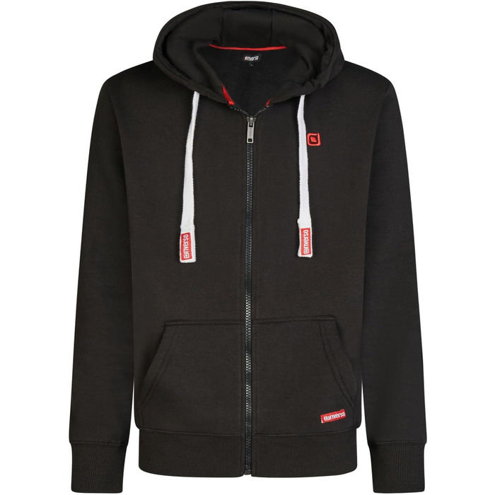 Чоловіча толстовка на блискавці з капюшоном riverso RIVNoah, Regular Fit, колір Black-formula Red