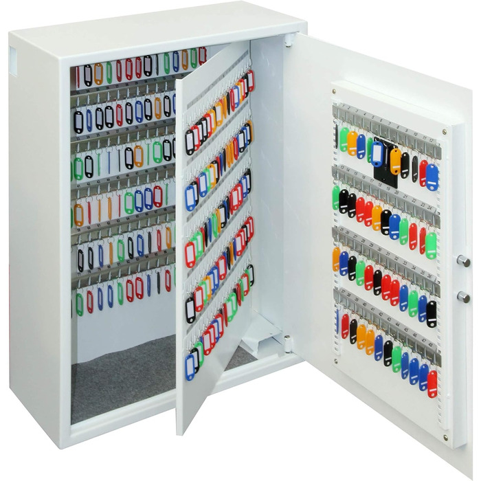 Шкафчик для ключів Phoenix Cygnus KS0032E на 48 ключів з брелоками, білий (300 гачків)