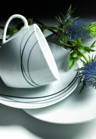 Набір посуду Maser Kombiservice, порцеляна TAJO, білий, 40 x 60 x 40 см (кавовий сервіс на 18 осіб)