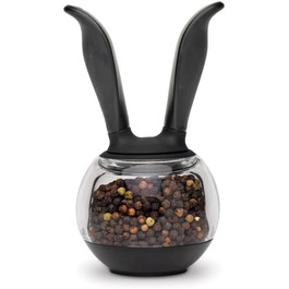 Млинок для перцю Chef'n PepperBall, керамічний механізм, пластик, чорний/прозорий