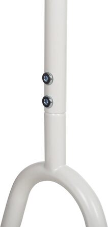 SONGMICS Vintage Style Clothes Rack Coat Stand with Clothes Rail and 2 Shelves Made of Metal 92 x 173 x 41 cm (W x H x D), Cream White, HSR07W (90 x 44.5 x 173 cm)