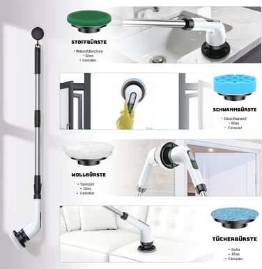 Електрична щітка для чищення Highyes Spin Scrubber, водонепроникна IPX7, біла