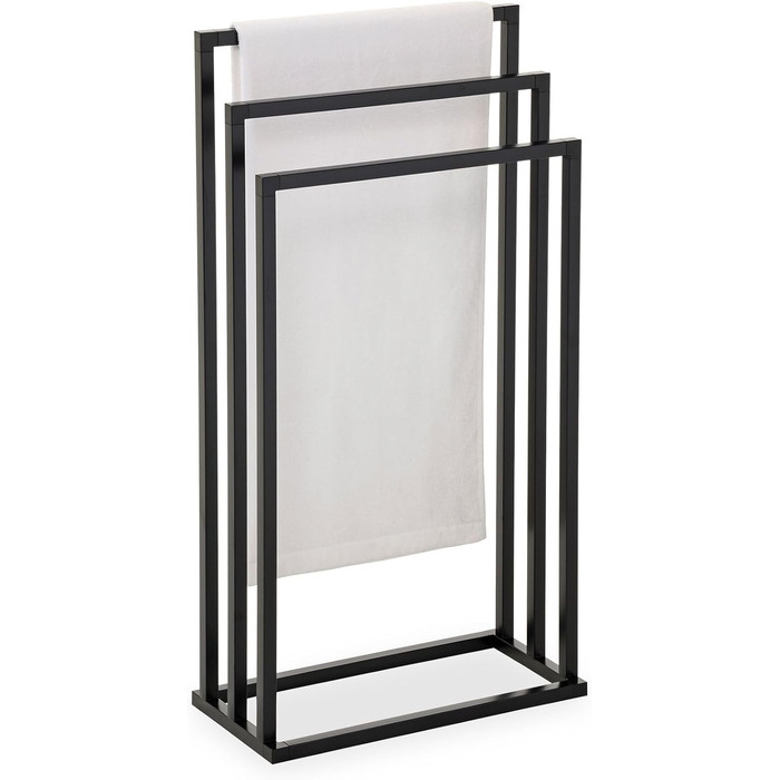 Тримач для рушників KUNO, чорний - підлоговий, металевий, з 3 стійками