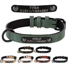 Лідяний нашийник для собак та котів з гравіюванням імені, зелений (L)