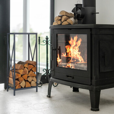 Relaxdays Grey Firewood Rack made of Steel