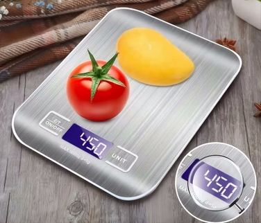 Електронні кухонні ваги високої точності 10 кг/1 г з вбудованим акумулятором та LCD-дисплеєм