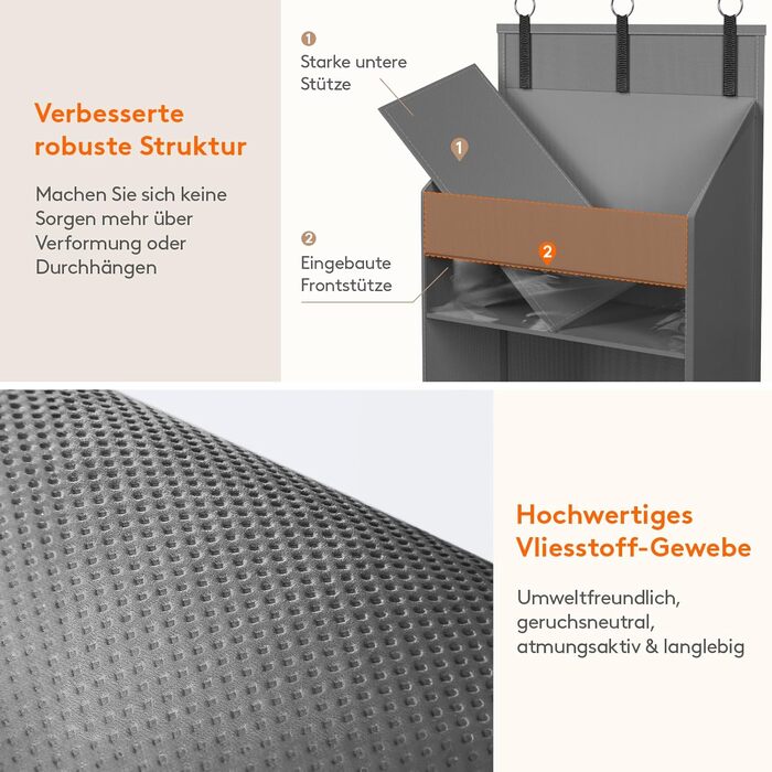 Органайзер для підвішування Lifewit Türorganizer з 5 полицями та 4 кишенями, сірий (1 шт.)