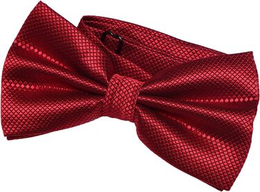 Метелик чоловічий DonDon бордового кольору з нагрудною хустинкою, регульований розмір