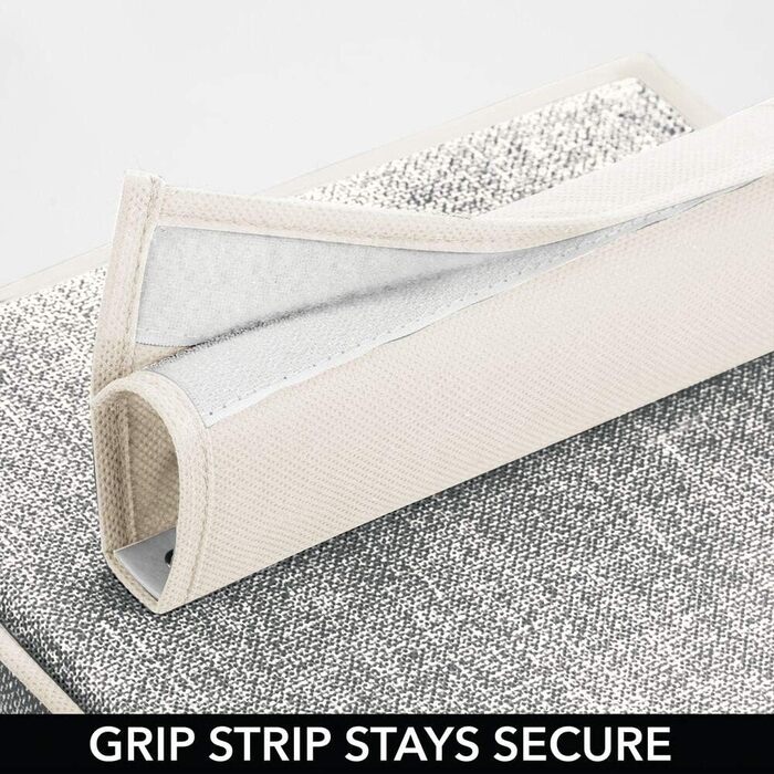 mDesign висувний тканинний шафа з поліестеру – 6 полиць – підвісний шафа для спальні – ідеально підходить як вішалка для одягу, ременів, клатчів – сірий та чорний (Чорний / Кремовий)