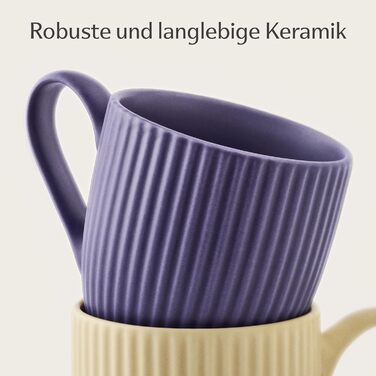 Набір еспресо-чашок Cosumy з підставками, 6 шт., 90 мл, пастельні кольори, смугастий малюнок, кераміка, придатні для миття в посудомийній машині та мікрохвильовій печі, сучасний набір мокко
