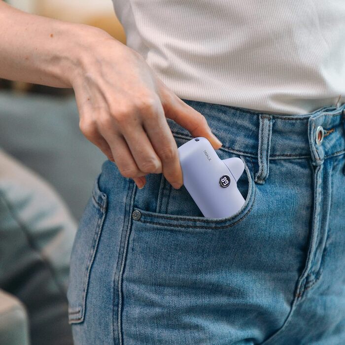 Powerbank iWALK 4800mAh 20W: Швидка зарядка, компактний акумулятор для iPhone, Samsung, Xiaomi, рожевий/фіолетовий