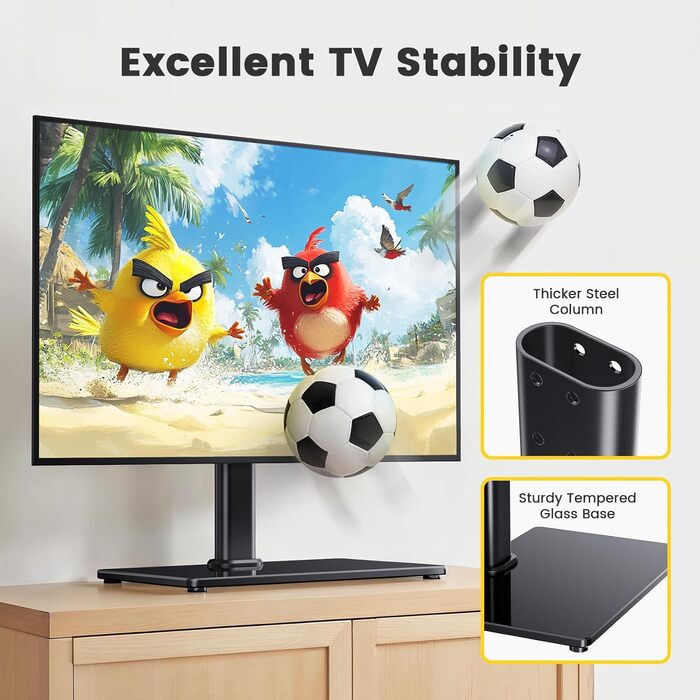 Підставка для телевізора поворотна, універсальна, для LED, LCD, Flat & Curved телевізорів 32-60 дюймів, до 40 кг, VESA 400x400 мм