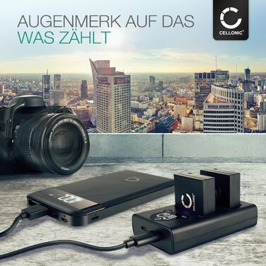 Зарядний пристрій CELLONIC BC-DC15 Dual USB для Leica D-LUX (Typ 109, 7) BP-DC15 з кабелем