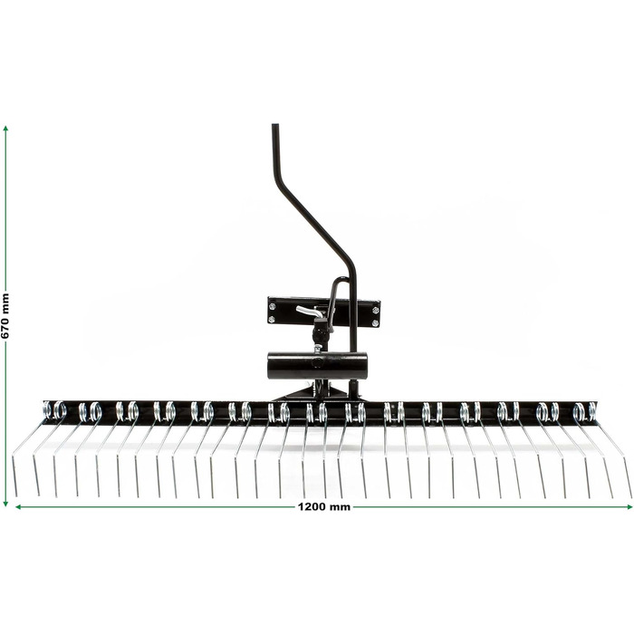 Wiltec Verticutters 120 cm for Riding Mowers, Lawn Aerator with Steel Springs for Lawn Tractors, Lawn Verticutters for Aerating Lawns and Removing Moss