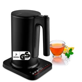 Електричний чайник MEDION LIFE MD12106, 2.2 кВт, 1.5 л, LED дисплей, LED підсвітка, автопрограми, захист від дітей, чорний