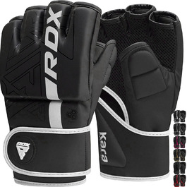 Боксерські рукавички RDX Profi MMA: шкіряні, для тренувань, спарингу, кікбоксингу, муай-тай, чорні, чоловічі, розмір XL