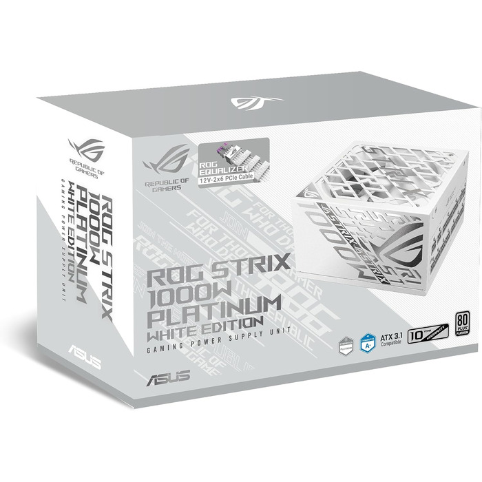 Блок живлення ASUS TUF Gaming Gold 1000W (ROG Strix Platinum Equalizer), білий