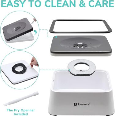 Миска для води для собак LumoLeaf 2L з фільтром, антирозливна, для подорожей, сіра