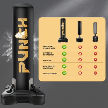 Важкий боксерський мішок зі стійкою для дорослих, підлітків та дітей. Комплект для кікбоксингу та ММА. Ідеально для домашнього фітнесу.