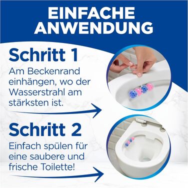 Освіжувач для унітазу WC Frisch Kraft Aktiv з ароматом квіткової свіжості (набір 10 шт. + 2 підвісних блоку)