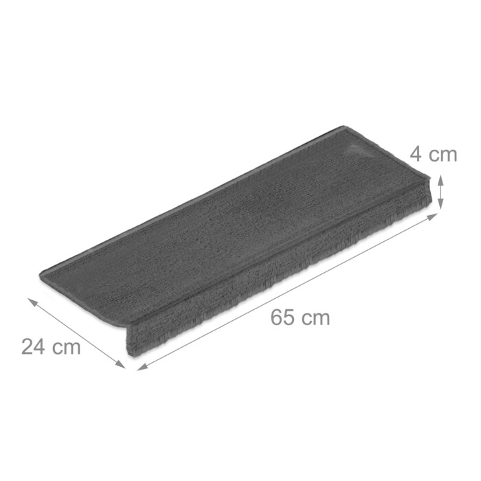 Relaxdays Set of 15 Rectangular Non-Slip Stair Treads