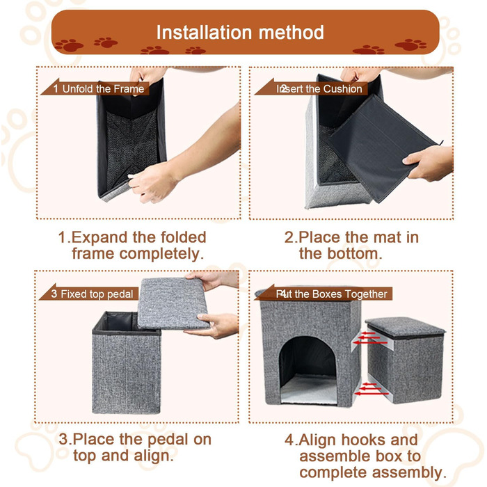 Сходинки для собак FurryPaws: 3-ступенева переносна драбинка для собак до ліжка та дивана, антиковзаюча, для маленьких та великих собак, ідеальна для подорожей