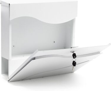 Поштовий ящик Wiltec Designer V24 антрацит/нержавіюча сталь 370x105x370 мм з замком, оглядовим вікном та тримачем для газет, сталевий порошкове покриття