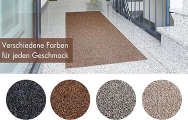 Килимок для дому Samson Sauberlauf, 40x60 см, бежевий (Braun), для внутрішнього та зовнішнього використання, миючий, з антиковзким покриттям