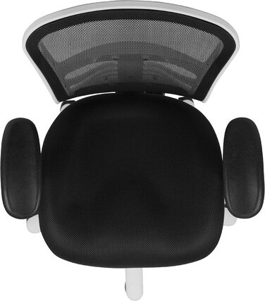 Офісний стіл Flash Furniture з сітчастою спинкою, м'яке сидіння, металевий каркас, 68.6 x 64.8 x 112.4 см