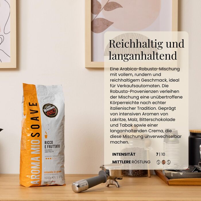 Кава в зернах Caffè Vergnano 1882 Aroma Mio Soave, 1 кг