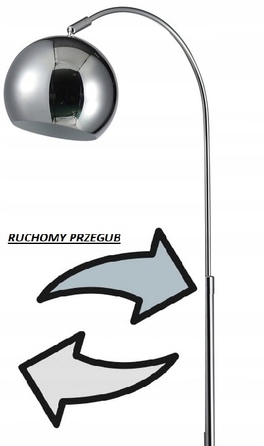Підлогова лампа Krislamp Aura E27 40 Вт, срібляста