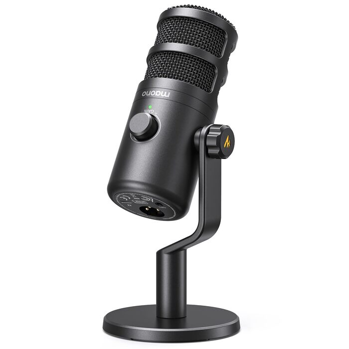 Динамічний USB/XLR мікрофон MAONO PD100 Gen2S для стрімінгу та подкастів, 192кГц/24біт, з кнопкою Mute та моніторингом, металевий корпус, комплект для ПК та Homeoffice