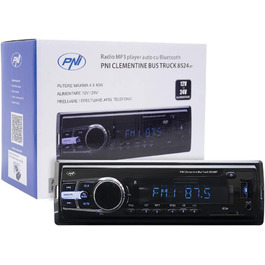 Автомобільна MP3-магнітола PNI Clementine Bus LKW 8524BT, 4x45 Вт, RDS, 12/24V, 1 DIN, SD/USB/AUX/RCA, Bluetooth