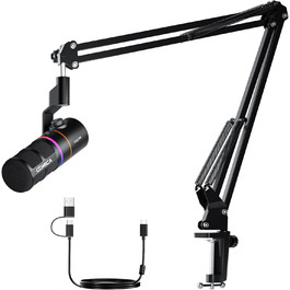Мікрофон COMICA EJoy D10: Динамічний USB/XLR з RGB-підсвічуванням та шумозаглушенням