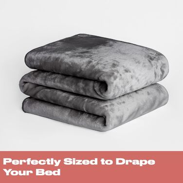 Теплий пухнастий плед DREAMSCENE з штучного хутра, антрацит, 200 x 240 см