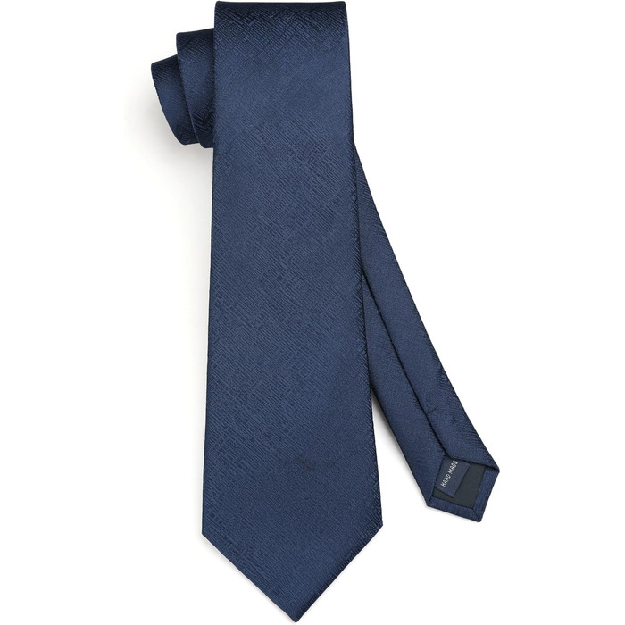Краватка Hisdern для чоловіків однотонна формальна краватка з нагрудником, комплект, класичний дизайн, для весілля, діловий стиль, вечірка (Темно-синій)